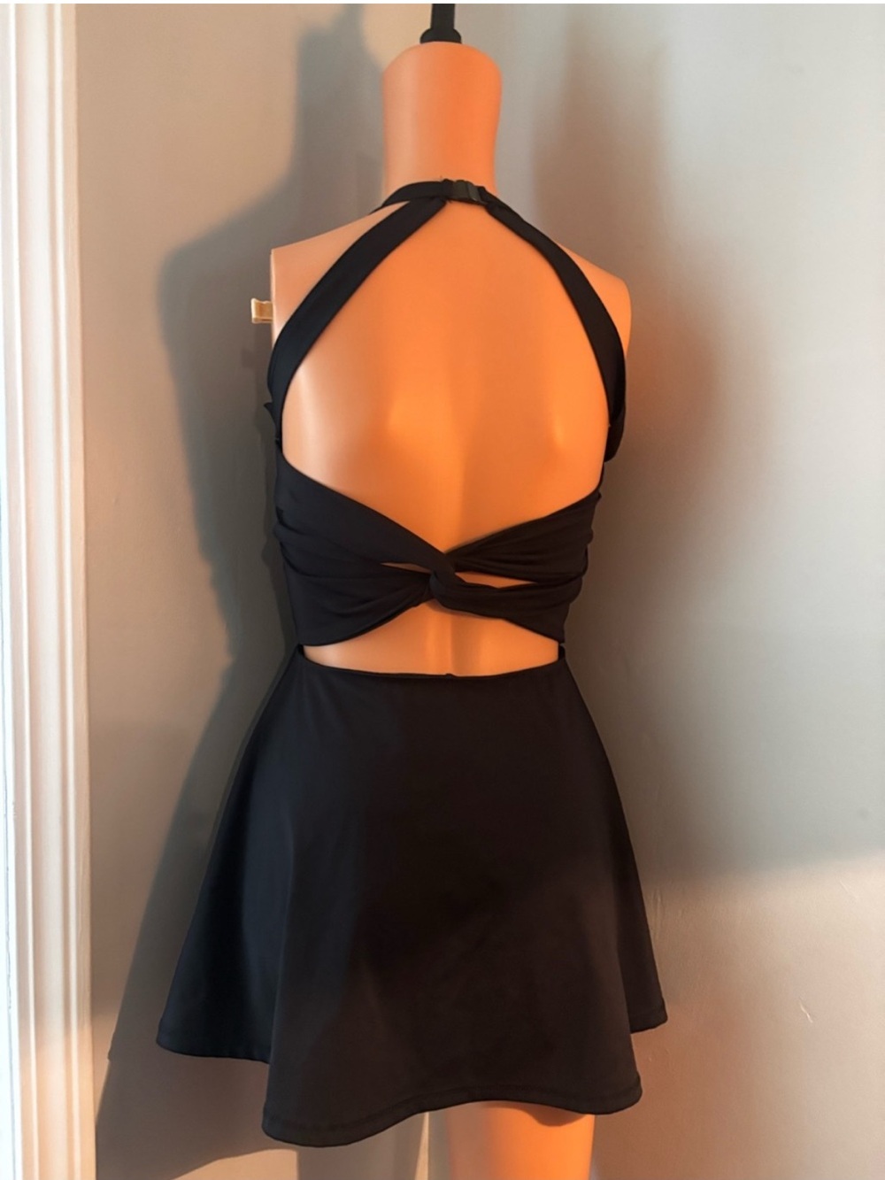 Black Halter Twist-Back Dress Forever 21